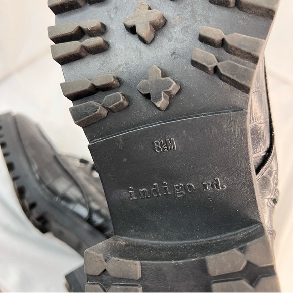 Indigo Rd - womens black Eliana combat / block heel boots size 8.5 - Picture 9 of 9